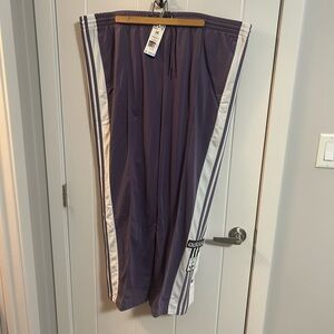 adidas Purple Track Pants with Elastic Waistband